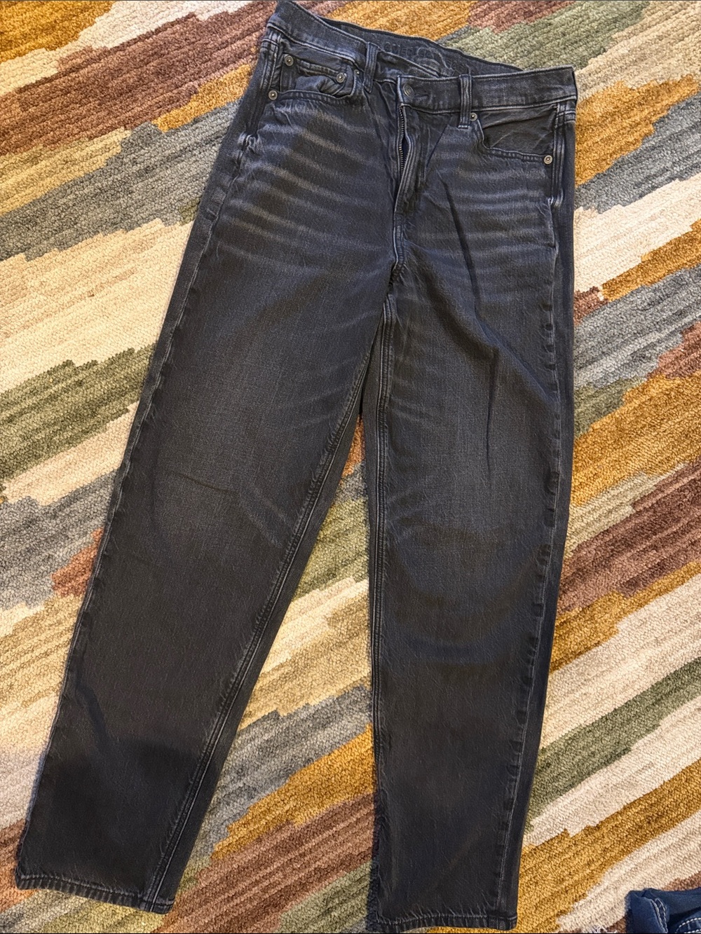 AE Strigid Super High Waisted Crossover Baggy Straight Jean